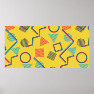Seamless Pop Art Pattern. Abstract Colourful Textu Poster