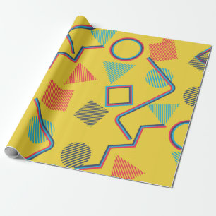 Seamless Pop Art Pattern. Abstract Colourful Textu Wrapping Paper
