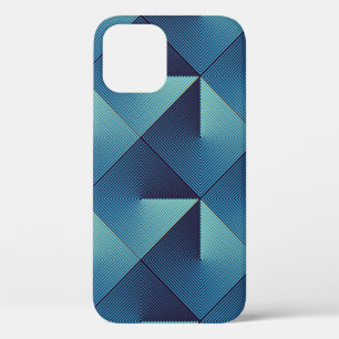 Seamless pop art pattern of lined rhombuses iPhone 12 case