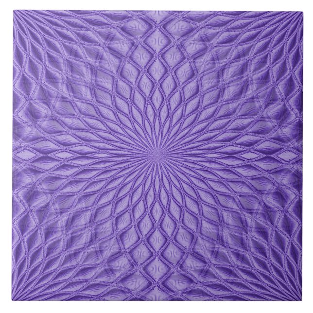 Seamless Purple Decorative Ceramic Tile (Front)