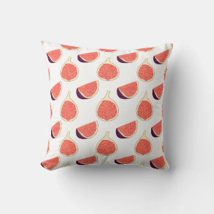 Seamless purple fig: colorful pattern cushion