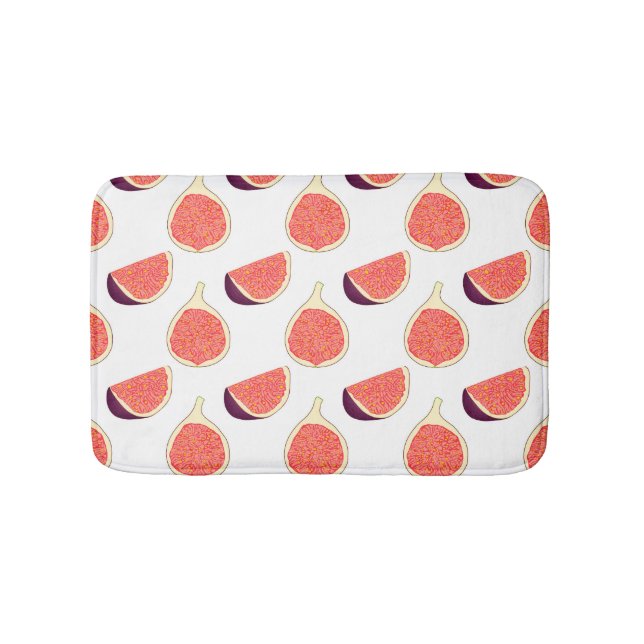 Seamless purple fig: colourful pattern bath mat (Front)