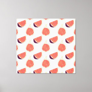 Seamless purple fig: colourful pattern canvas print