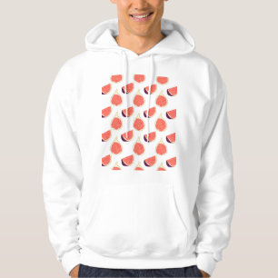 Seamless purple fig: colourful pattern hoodie