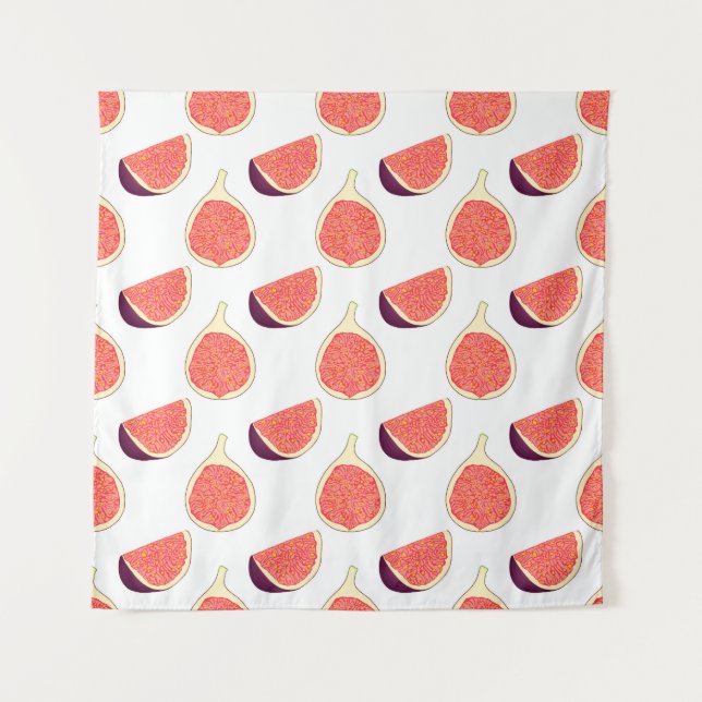 Seamless purple fig: colourful pattern tapestry (Front)