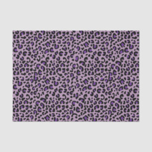 Seamless Purple Jaguar Wild Cat Animal Print Tissue Paper