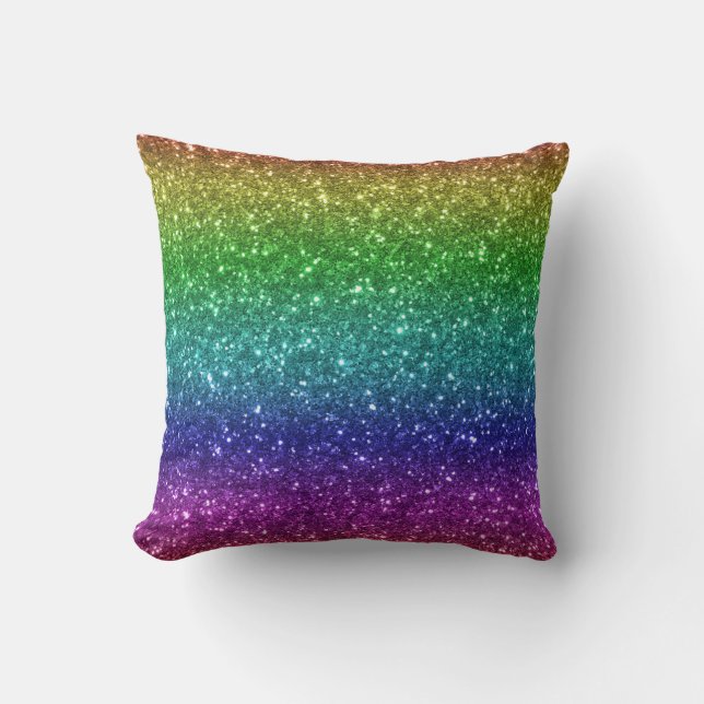 Seamless Rainbow Glitter-1 Cushion (Front)