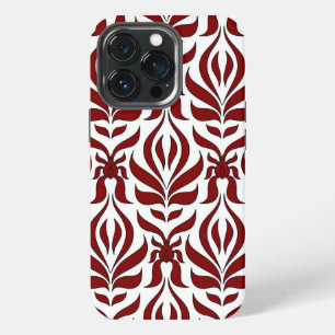 Seamless Red and White Pattern Design iPhone 13 Pro Case