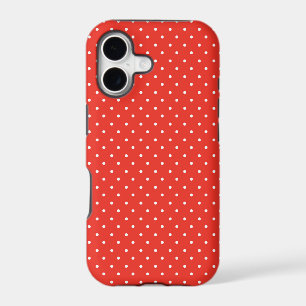 Seamless red background polka dot pattern