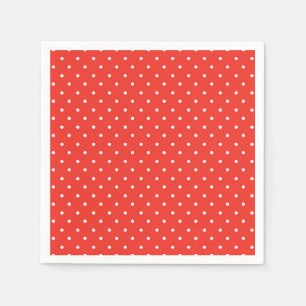 Seamless red background polka dot pattern napkin