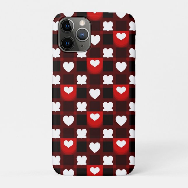 Seamless Red Heart Pattern Background Case-Mate iPhone Case (Back)