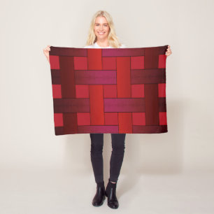 Seamless red silk lined striped pattern modern abs fleece blanket