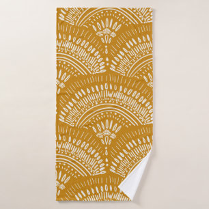 seamless repeat, abstract bohemian geometric patte bath towel