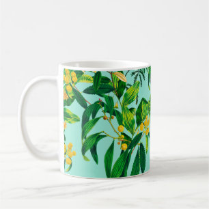 Seamless repeat design made with tropical leaves d coffee mug