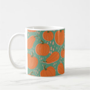 Seamless repeat pattern swatch. Vintage design of  Coffee Mug