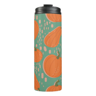 Seamless repeat pattern swatch. Vintage design of  Thermal Tumbler