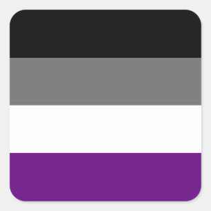 Seamless Repeating Asexual Pride Flag Pattern Square Sticker