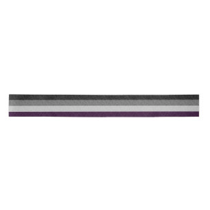 Seamless Repeating Asexual Pride Pixel Flag  Satin Ribbon