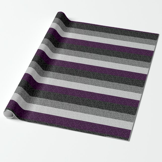 Seamless Repeating Asexual Pride Pixel Flag  Wrapping Paper (Unrolled)