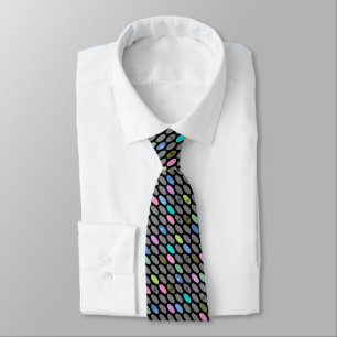 Seamless retro colors design circles polka dots pa tie