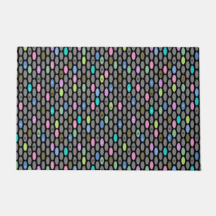Seamless retro colours design circles polka dots p doormat