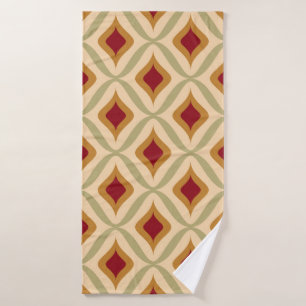 Seamless retro ornamental pattern vintage illustra bath towel