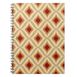 Seamless retro ornamental pattern vintage illustra notebook