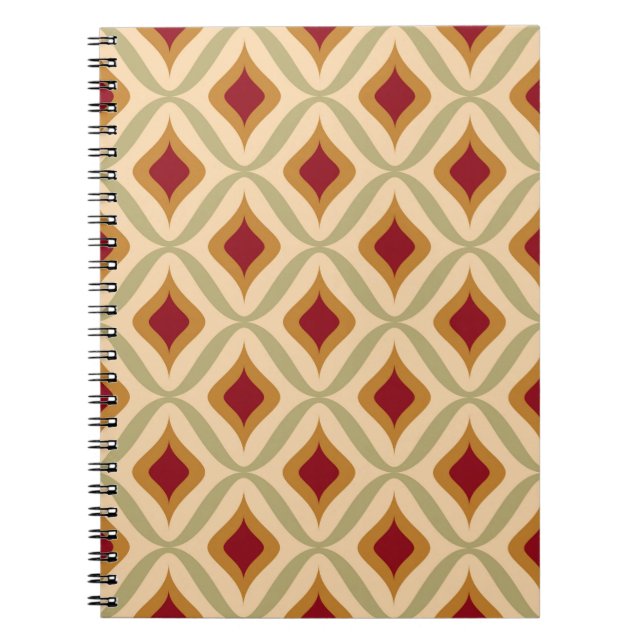 Seamless retro ornamental pattern vintage illustra notebook (Front)