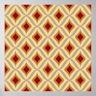 Seamless retro ornamental pattern vintage illustra poster