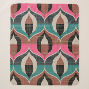 Seamless retro pattern in the style of the sixties sherpa blanket