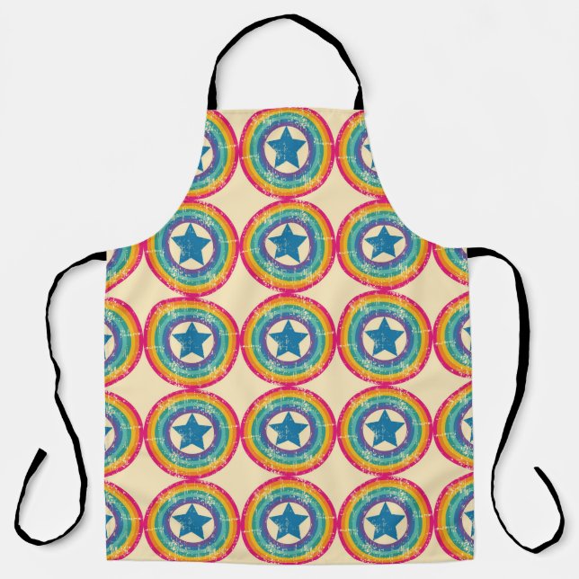 Seamless retro pattern. Texture with circles and s Apron (Front)
