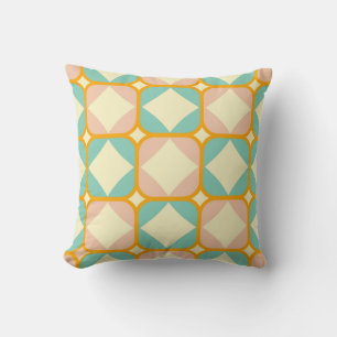 Seamless retro pattern with rounded squares cushion