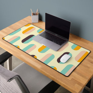 Seamless retro pattern with rounded squares desk m mat