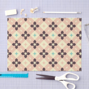 Seamless retro pattern with rounded squares tissue paper