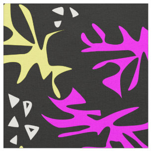 Seamless retro vintage abstract modern shapes elem fabric