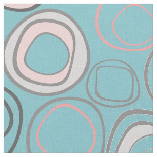 Seamless retro vintage circles round shapes ellips fabric