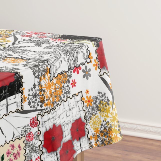Seamless retro vintage patchwork quilting patches tablecloth (In Situ)