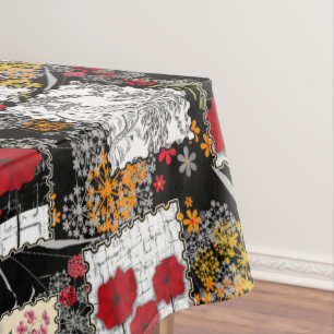 Seamless retro vintage patchwork quilting patches tablecloth