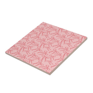 Seamless Ribbon Pattern In Charm And Tea Rose Pink Tile
