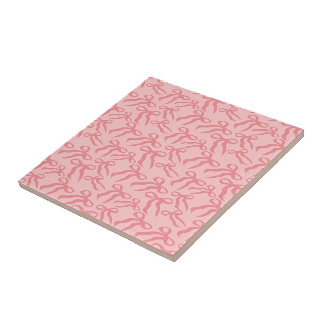Seamless Ribbon Pattern In Charm And Tea Rose Pink Tile (Side)