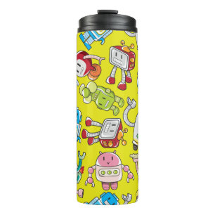 seamless robot pattern thermal tumbler