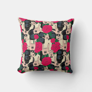 Seamless Rock background. Abstract music modern pa Cushion