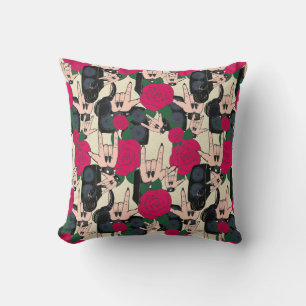 Seamless rock music, abstract pattern. cushion