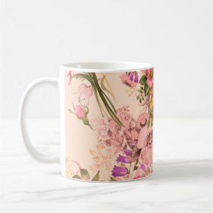 Seamless rococo pattern bouquets. Beautiful bouque Coffee Mug