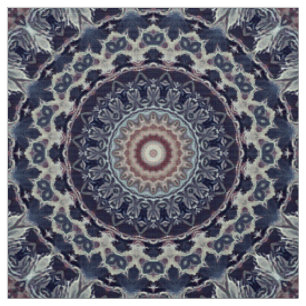 Seamless round ornamental mandala pattern arabic k fabric