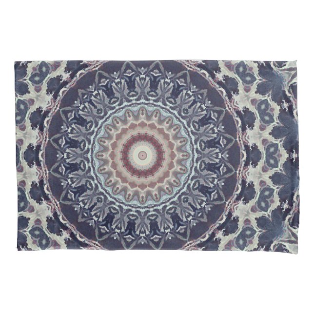 Seamless round ornamental mandala pattern arabic k pillowcase (Front-Left)