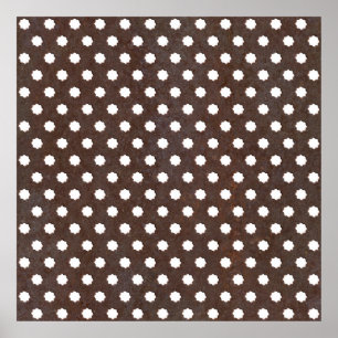 Seamless Rusted metal plate, Perfectly tile able. Poster