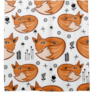 Seamless scandinavian pattern. kids background wit shower curtain