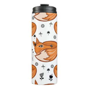 Seamless scandinavian pattern. kids background wit thermal tumbler