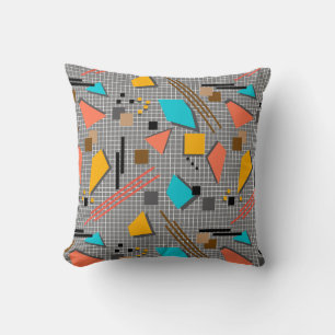 Seamless school geometric memphis shapes pattern s cushion